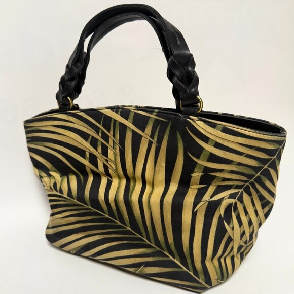 Y2K Vintage Fossil Fan Palm Print Hand & Shoulder Bag – Excellent Condition - Picture 5 of 14